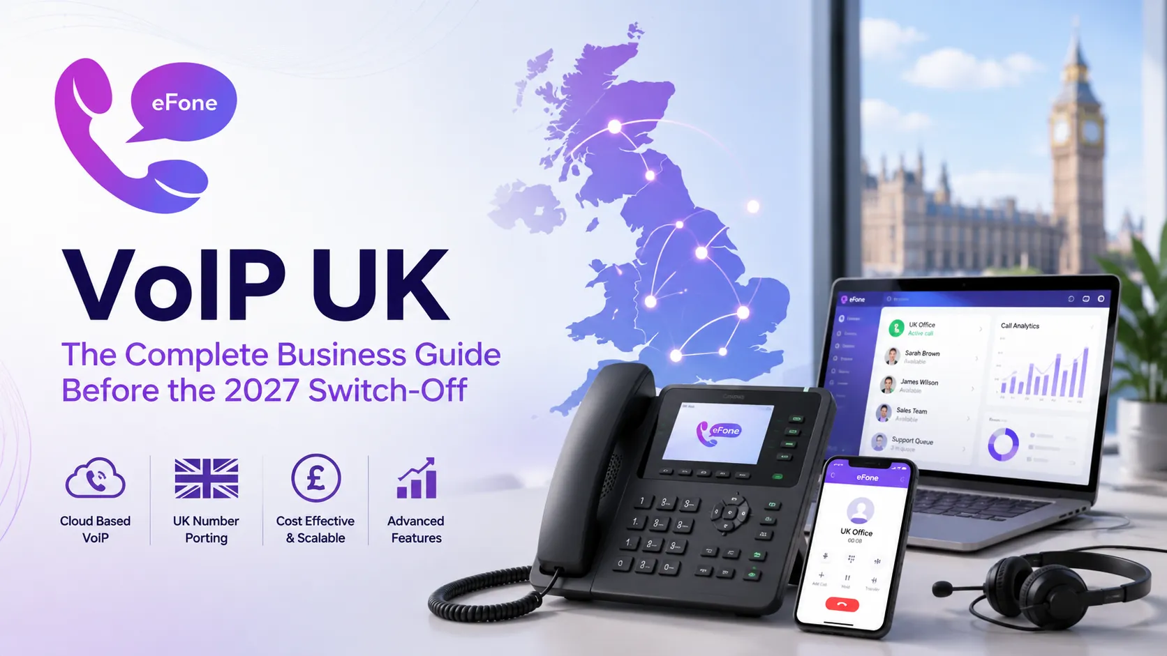 VoIP UK business guide covering pricing and the 2027 PSTN switch-off deadline